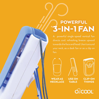 Necklace Fan with Stand & Clip Assorted 2-Pack